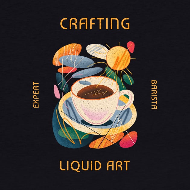 Professional Barista Crafting Liquid Art Expert Barista by MadeWithLove